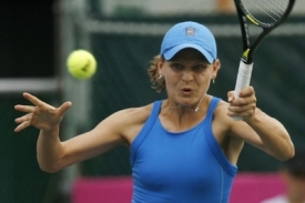 Lucie &Scaron;af&aacute;řov&aacute; v v bar&aacute;žov&eacute;m utk&aacute;n&iacute; Fed Cupu.