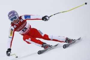 Šárka Záhrobská na světovém šampionátu ve Val d'Isere.