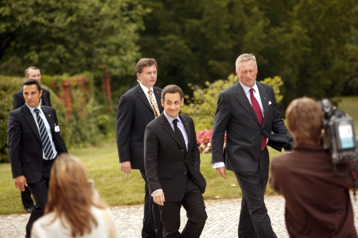 Premiéři Topolánek a Sarkozy při posledním pražském setkání.