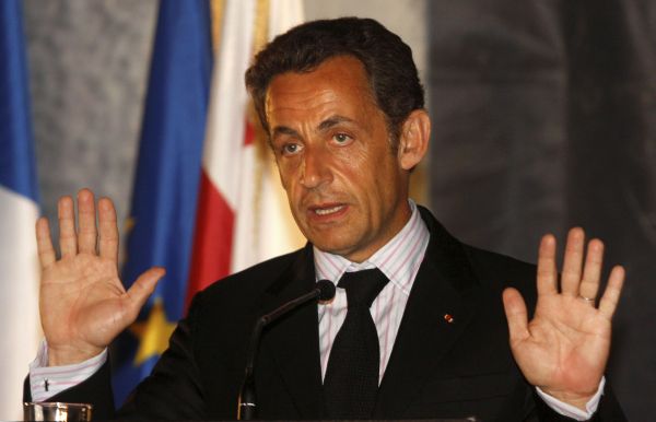 Francouzský prezident Sarkozy při nedávné návštěvě Tbilisi.