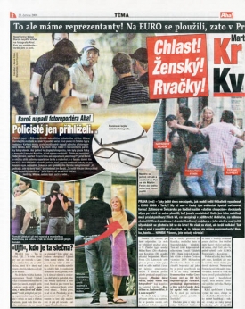 Deník Aha! zveřejnil fotografie rvačky fotbalových reprezentantů.