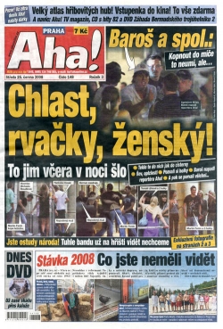 Deník Aha! zveřejnil fotografie rvačky fotbalových reprezentantů.