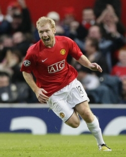 Hrdina Manchesteru United Paul Scholes.