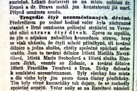 Hromadná sebevražda dívek v Brně.