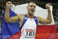 Roman Šebrle v cíli sedmiboje