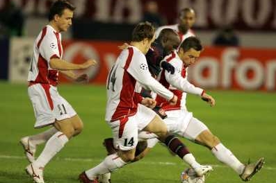 Snímek ze zápasu Slavia - Arsenal