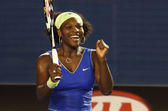 Serena Williamsová se raduje z vítězství na Australian Open.