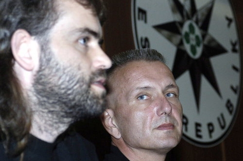 Robert Šlachta (vlevo) a Jiří Komorous.