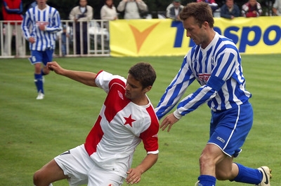 Ladislav Volešák v souboji s Jiřím Vojákem na turnaji v Čelákovicích