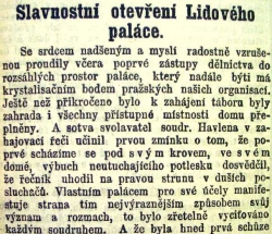 Soudruzi, konečně máme kde schůzovat aneb otevření Lidového domu.