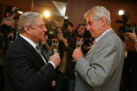 Nerozlučná dvojice: Miloš Zeman a Miroslav Šlouf.