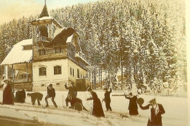 Sn&iacute;h v Beskydech v roce 1909