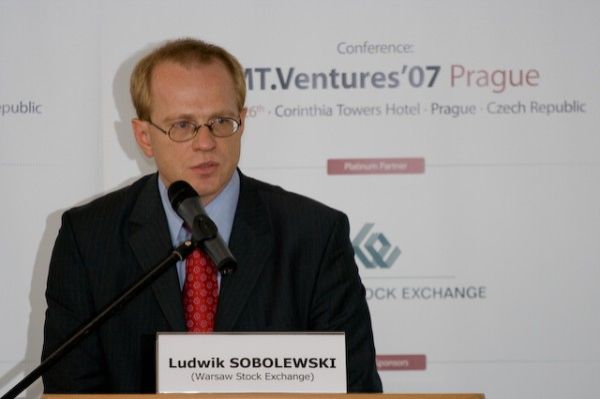 Předseda varšavské burzy Ludwik Sobolewski.