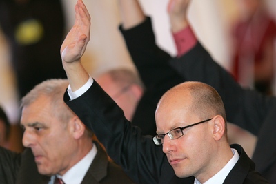Bohuslav Sobotka při volbě prezidenta.