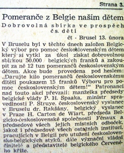 Sobotní noviny o pomerančové pomoci.