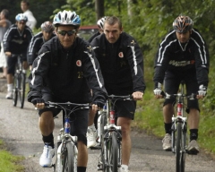 Momentka z letního soustředění fotbalistů Slavie