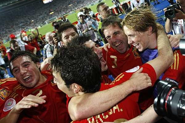 Mistři Evropy z roku 2008 - fotbalisté Španělska.
