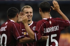 Letní příprava se Spartě povedla. Na snímku zleva: Kulič, Kadlec, Kladrubský