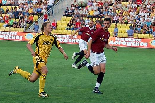 Momentka z utkání Tiraspol - Sparta 0:1 ve 2. předkole Ligy mistrů.