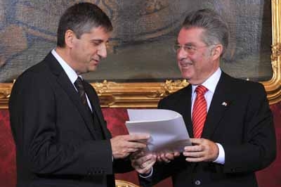 Nový šéf rakouské diplomacie po přísaze u spolkového prezidenta.