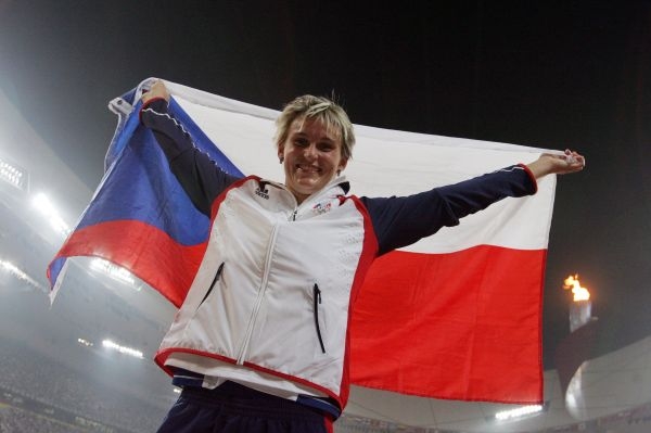 Olympijská vítězka Barbora Špotáková. Olympijská vítězka Barbora Špotáková.