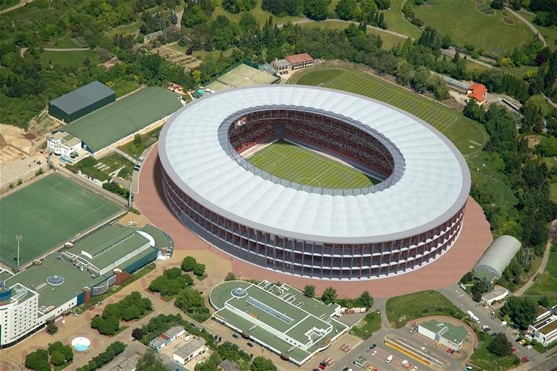 Vzhled stadionu má připomínat římské Koloseum. Vzhled stadionu má připomínat římské Koloseum.
