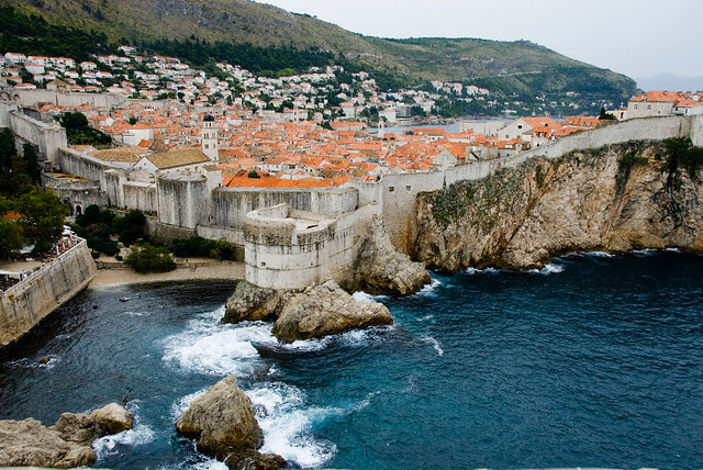 Výhled na jihochorvatský Dubrovník.