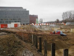 Výstvba River City na Rohanském ostrově v Praze.