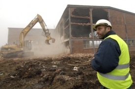 Demolice v Holešově na Kroměřížsku. Vyroste tam průmyslová zóna.