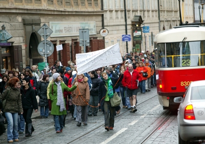 Učitelé ve stávce v prosinci loňského roku.