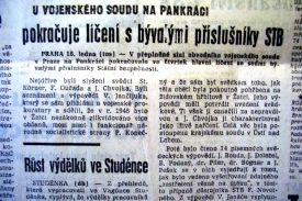 Dozvuky svobodného Pražského jara v Rudém právu.