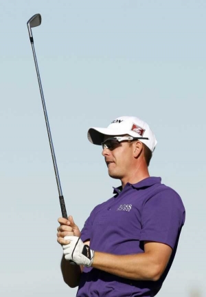 &Scaron;v&eacute;dsk&yacute; golfista Henrik Stenson. Na sn&iacute;mku je oblčen&yacute;...