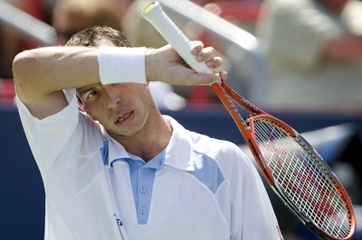 Radek Štěpánek na turnaji v Montrealu, na němž v semifinále prohrál se světovou jedničkou Rogerem Federerm. 