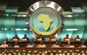 Delegáti summitu Africké unie.