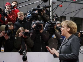 Spolková kancléřka Merkelová. Německo má v ruce hlavní unijní páky.