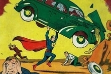 Vzácný výtisk komiksu o Supermanovi. 