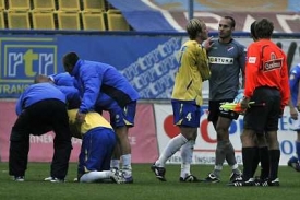 Po utkání Teplice - Ostrava vzplály na hřišti emoce.