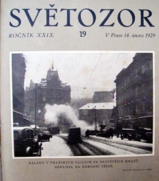 Mr&aacute;z plnil i tituln&iacute; str&aacute;nky česk&yacute;ch novin.
