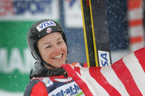 Světová šampionka ve skoku na lyžích Lindsey Vanová. Světová šampionka ve skoku na lyžích Lindsey Vanová.
