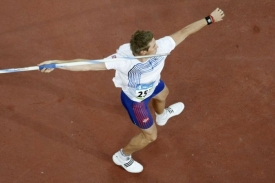 Andreas Thorkildsen z Norska v olympijském finále.