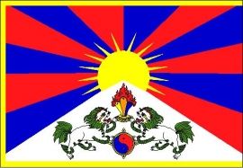Tibetsk&aacute; vlajka. Je i tato 