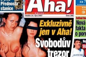 Jedna z titulních stran v uplynulém roce.