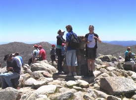 Tlačenice na Mount Kosciuszko.