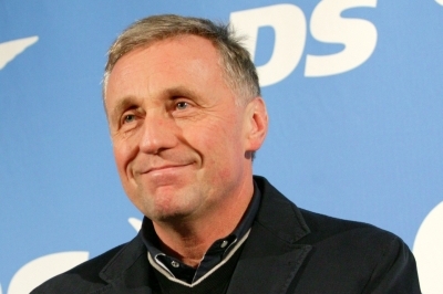 Mirek Topolánek boduje v Bémově Praze.
