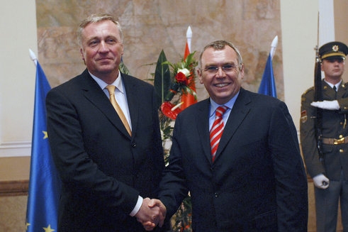 Mirek Topolánek a Alfred Gusenbauer