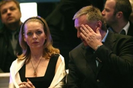 Lucie Talmanová a premiér Mirek Topolánek