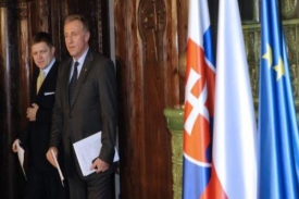 Mirek Topolánek a jeho slovenský protějšek Robert Fico