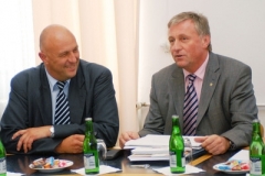 Ministr zdravotnictví Tomáš Julínek a premiér Mirek Topolánek