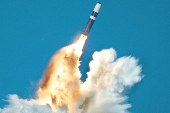 Raketa typu Trident-II. Raketa typu Trident-II.
