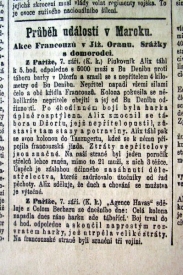 Události v Maroku, které válčí s Francií.